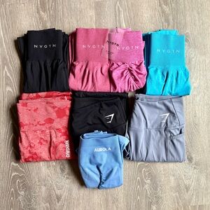 NVGTN and Gymshark Women's Leggings - Black, Pink, Blue, Gray